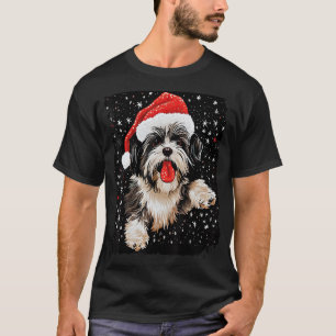 Camiseta Cão de Natal Shih Tzu