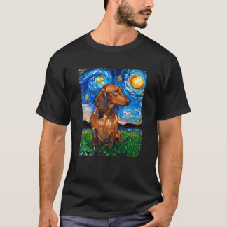 Camiseta Cão de Noite Estrelado de Cabelo Curto 