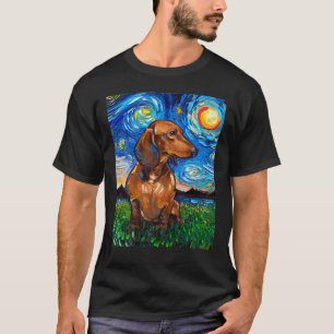 Camiseta Cão de Noite Estrelado de Cabelo Curto