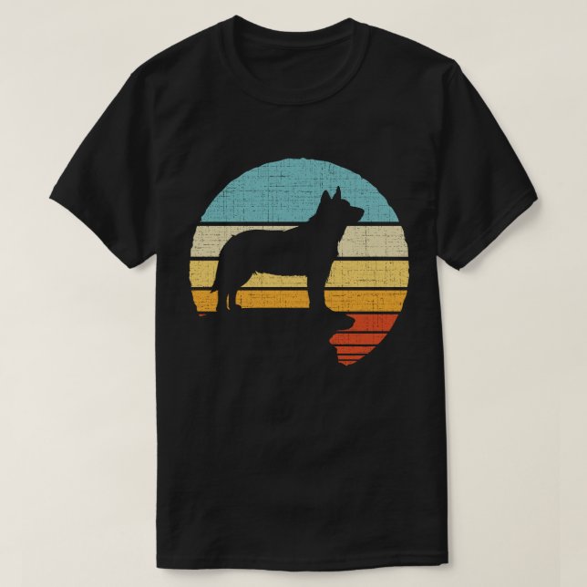 Camiseta Cão-de-Obra Australiano-Heelizante Porco Trô-Cacho (Frente do Design)