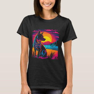 Camiseta Cão-de-Obra Australiano retrô estético 17