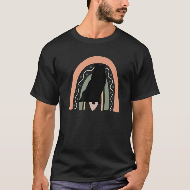 Camiseta Cão-de-ouro americano com arco-íris (Frente)