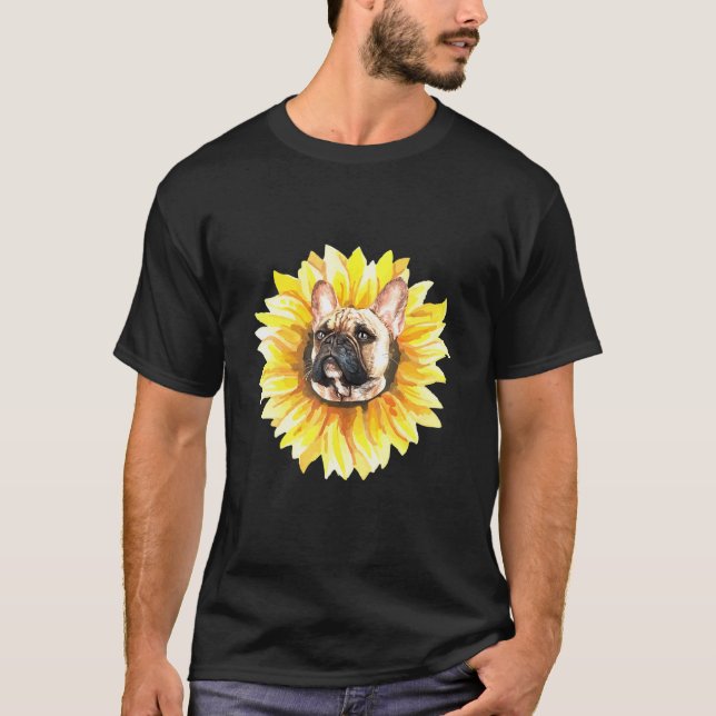 Camiseta Cão-de-ouro francês giro (Frente)