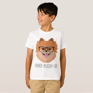 Camiseta Cão de Pomeranian em vidros do nerd |