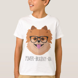 Camiseta Cão de Pomeranian em vidros do nerd |