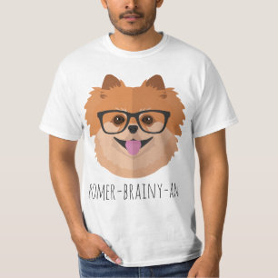 Camiseta Cão de Pomeranian em vidros do nerd  