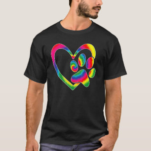 Camiseta Cão de Salvamento Animal Cão de Gato Impressão Cor