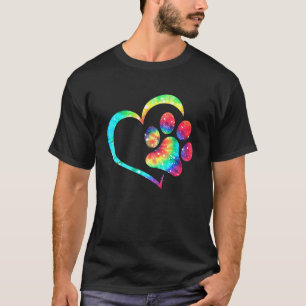 Camiseta Cão de Salvamento Animal Pata Impressão Coluna Cac