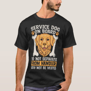 Camiseta Cão de Serviço a Bordo Não Separe