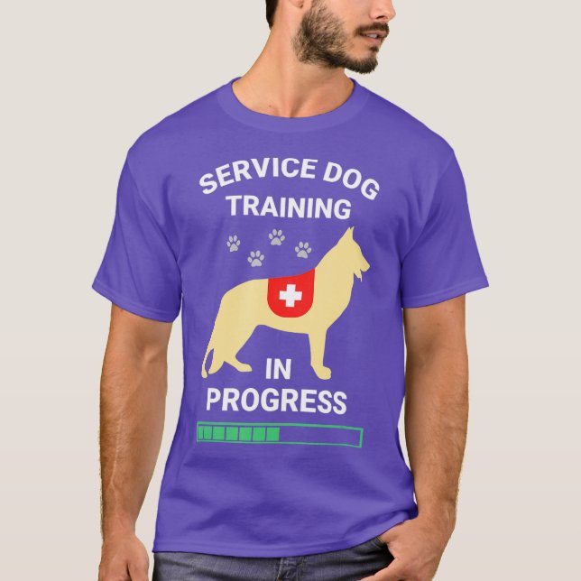 Camiseta Cão de serviço no German shepherd de formação belg (Frente)