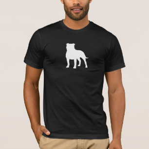 Camiseta Cão de Staffy da silhueta de Staffordshire bull