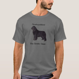 Camiseta Cão de Terra Nova o gigante delicado