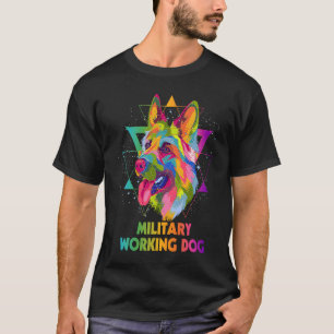 Camiseta Cão de Trabalho Militar Pastor Alemão Humo