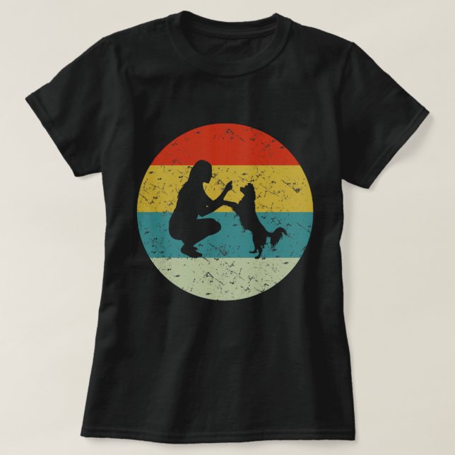 Camiseta cão de vinificação retrógrado (Frente do Design)