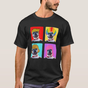 Camiseta Cão De Vintagem Retroativo Na Pug De Wig
