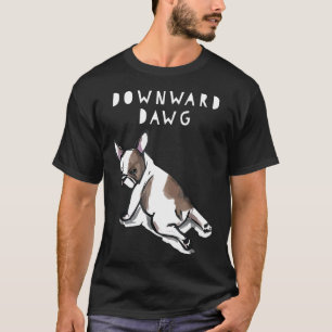 Camiseta Cão Descendo  Yoga de Bulldog Francês