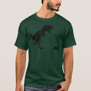 Camiseta Cão Dinossauro Vintage Tyrannosaurus Re & Corgi