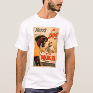 Camiseta Cão do A de Hoyt no poster do teatro do comedoiro