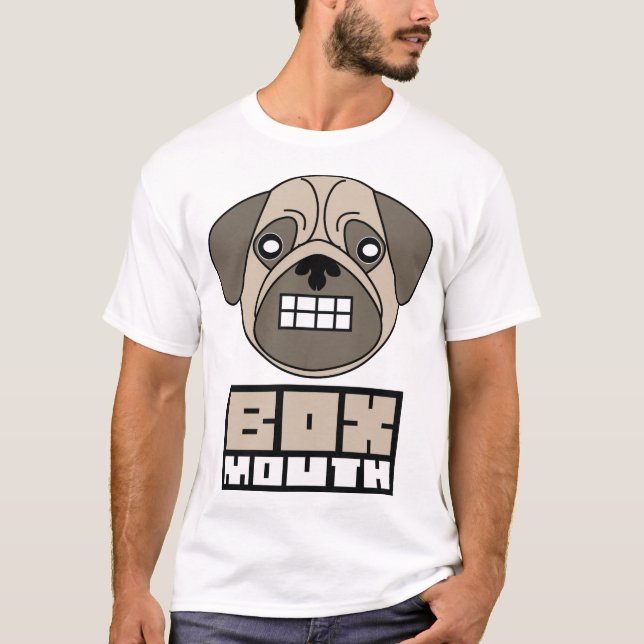 Camiseta Cão do Pug de Boxmouth (Frente)