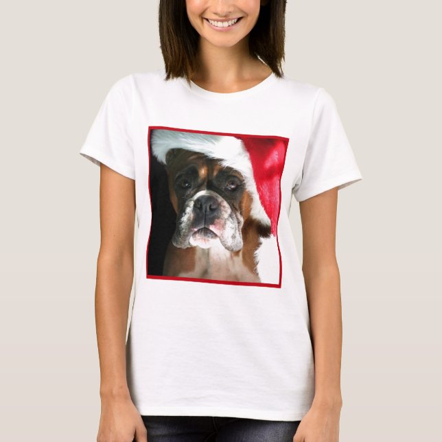 Camiseta Cão do pugilista do Natal (Frente)