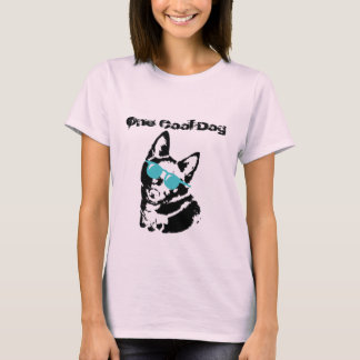 Camiseta Cão do Schipperke com óculos de sol