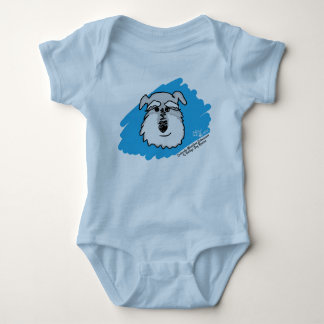 Camiseta Cão do Schnauzer - terno do corpo do bebê (cores