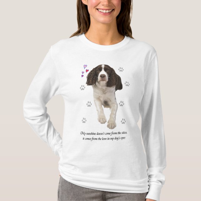 Camiseta Cão do Spaniel de Springer inglês (Frente)