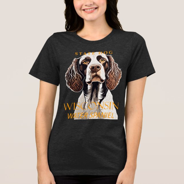 Camiseta Cão do Território de Wisconsin O Spaniel de Água   (Frente)