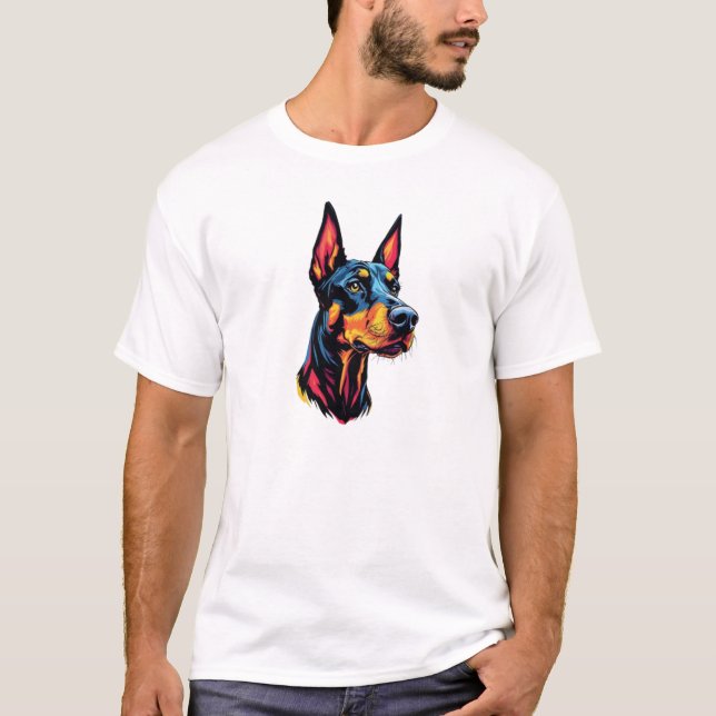 Camiseta Cão Doberman (Frente)