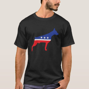 Camiseta Cão Doberman Pinscher Símbolo Político Eleição M