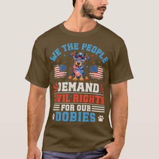 Camiseta Cão Dobie Patriótico