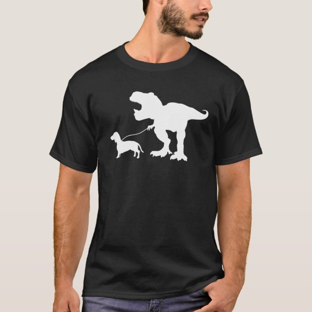 Camiseta Cão-docinho-salgadinho do Dinossauro T Rex (Frente)