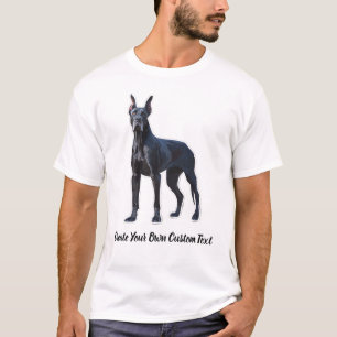 Camiseta Cão Dogue Alemão Crie Seu Próprio Texto Personaliz