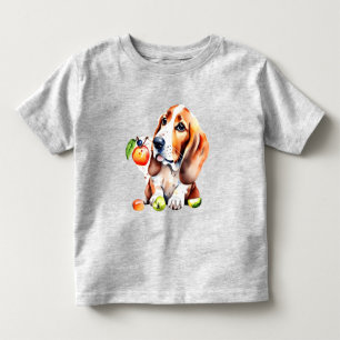 Camiseta Cão e frutas bonitos