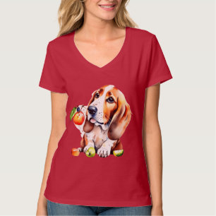 Camiseta Cão e frutas bonitos