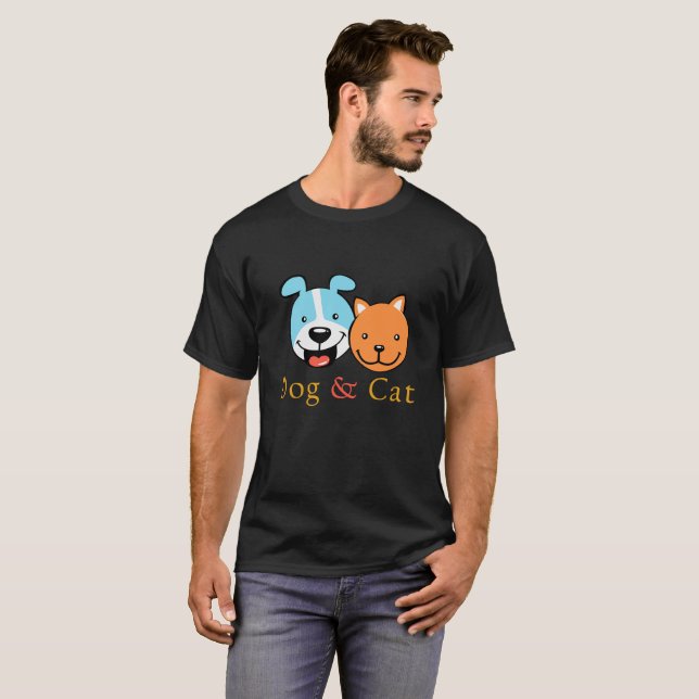 Camiseta cão e gato (Frente Completa)