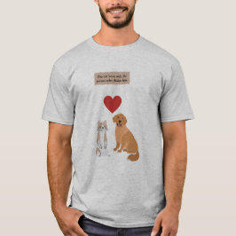 Camiseta cão e gato engraçados
