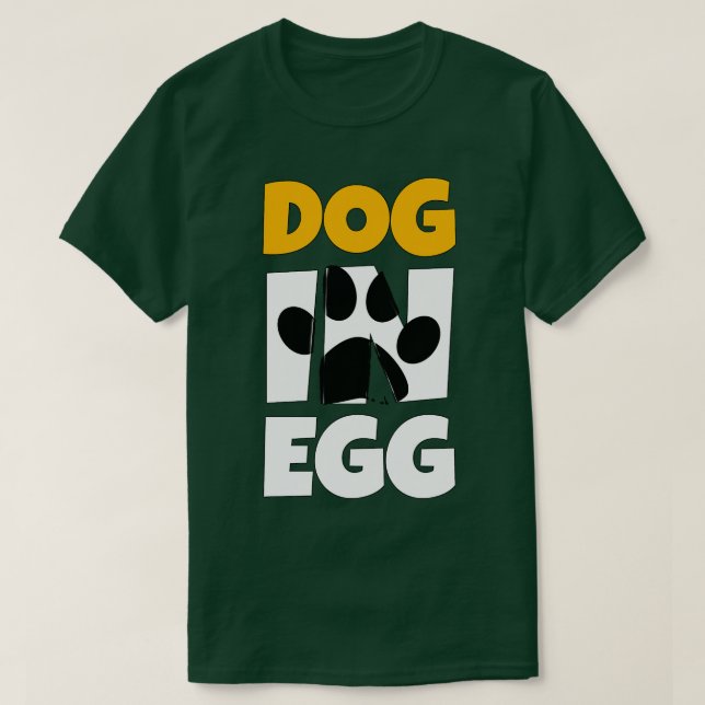 Camiseta cão em cachorros de ovo (Frente do Design)