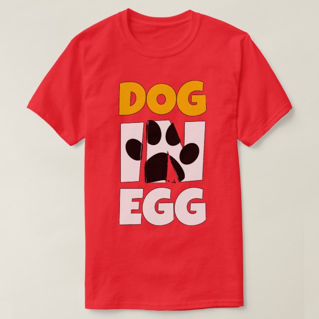 Camiseta cão em cachorros de ovo (Frente do Design)