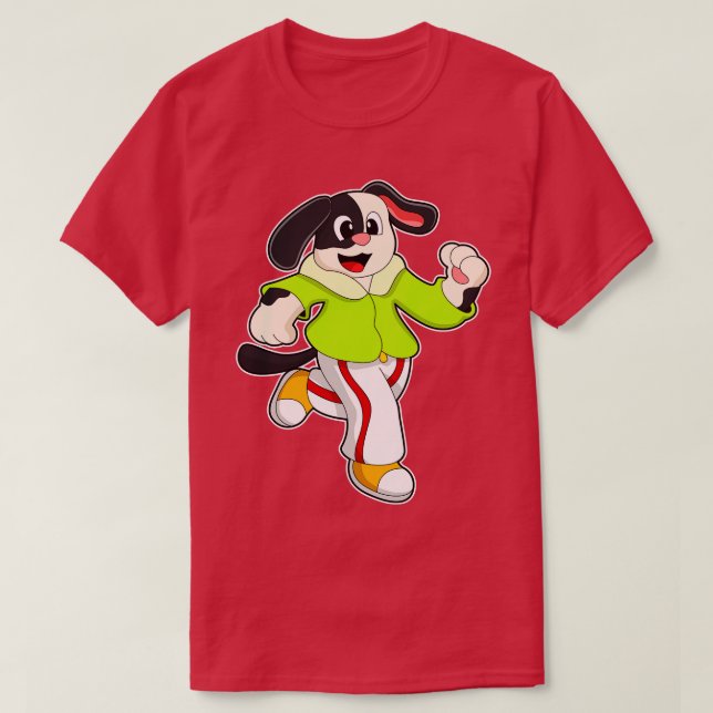 Camiseta Cão em Execução 3 (Frente do Design)