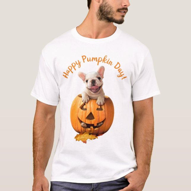 Camiseta Cão em Jack-o-Lanterna (Frente)