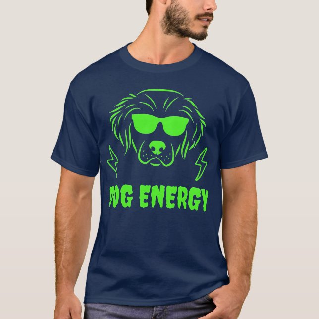 Camiseta Cão Energia retro vintage (Frente)
