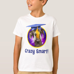 Camiseta Cão engraçado da graduação que veste o chapéu