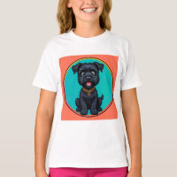 Cão Engraçado Ilustração Digital Colorida