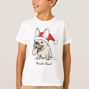 Camiseta Cão engraçado Papai Noel de Frenchie do buldogue