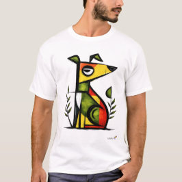 Camiseta Cão Expressionista Abstrato Arte Animal Moderna