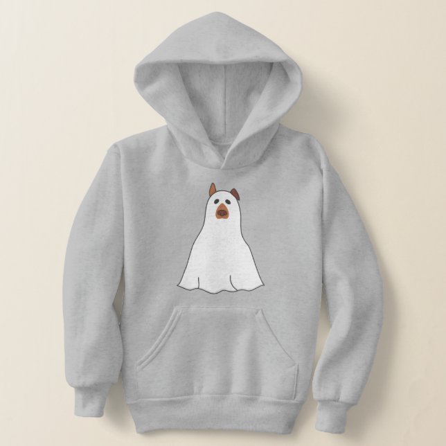 Camiseta cão fantasma de halloween fofo assustador (Postura )