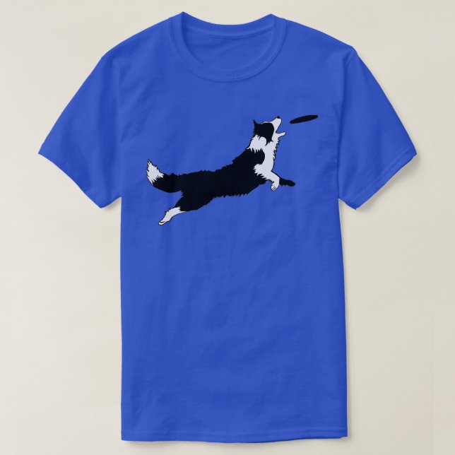Camiseta Cão Fetch Frisbee Border Collie  (Frente do Design)