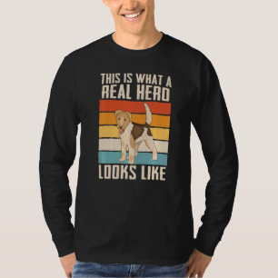 Camiseta Cão Fox Terrier de pelo duro Herói