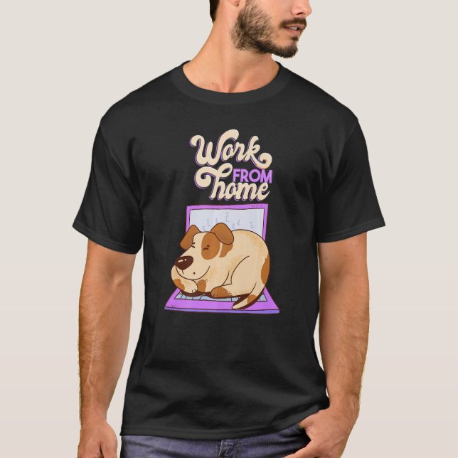 Camiseta cão freelancer do trabalho (Frente)